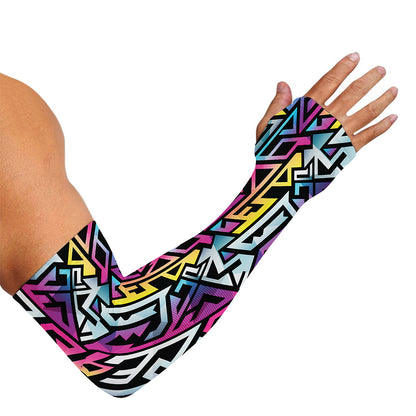 Colorful Geometric Tribal Pattern Print Sun Protection Arm Sleeves