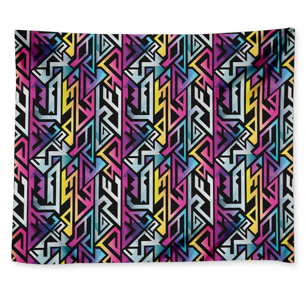 Colorful Geometric Tribal Pattern Print Tapestry
