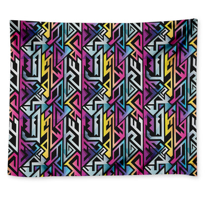 Colorful Geometric Tribal Pattern Print Tapestry
