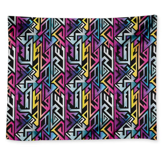 Colorful Geometric Tribal Pattern Print Tapestry