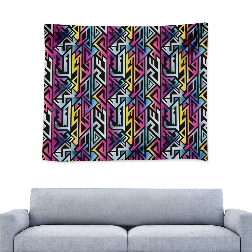 Colorful Geometric Tribal Pattern Print Tapestry