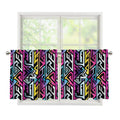 Colorful Geometric Tribal Pattern Print Tier Curtains