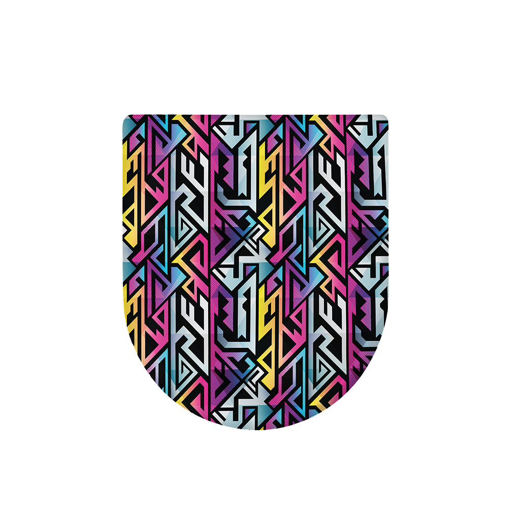 Colorful Geometric Tribal Pattern Print Toilet Lid Cover