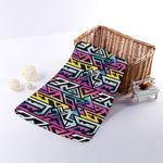 Colorful Geometric Tribal Pattern Print Towel