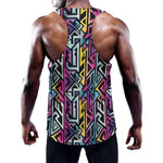Colorful Geometric Tribal Pattern Print Training Tank Top