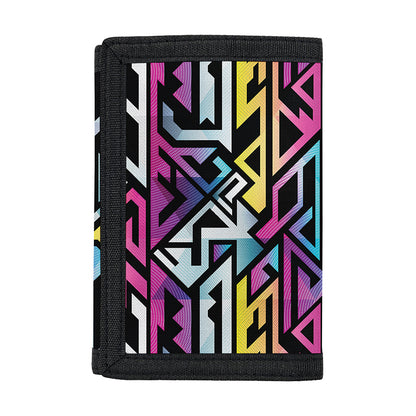 Colorful Geometric Tribal Pattern Print Trifold Wallet