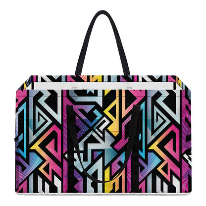 Colorful Geometric Tribal Pattern Print Utility Tote Bag
