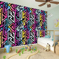 Colorful Geometric Tribal Pattern Print Wall Sticker