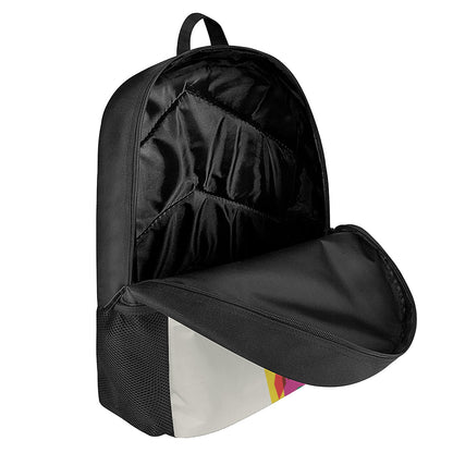 Colorful Giraffe Portrait Print 17 Inch Backpack