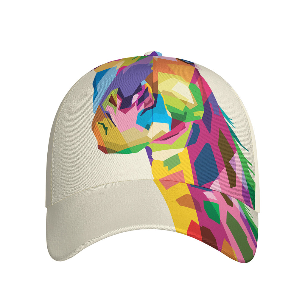 Colorful Giraffe Portrait Print Baseball Cap