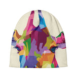 Colorful Giraffe Portrait Print Beanie