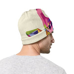 Colorful Giraffe Portrait Print Beanie