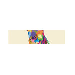 Colorful Giraffe Portrait Print Bed Runner