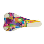 Colorful Giraffe Portrait Print Bicycle Seat Cover