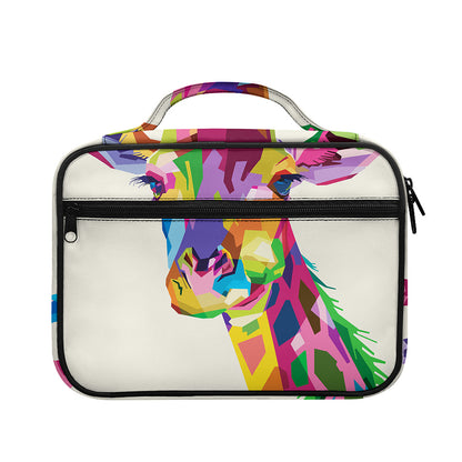 Colorful Giraffe Portrait Print Briefcase Bible Bag