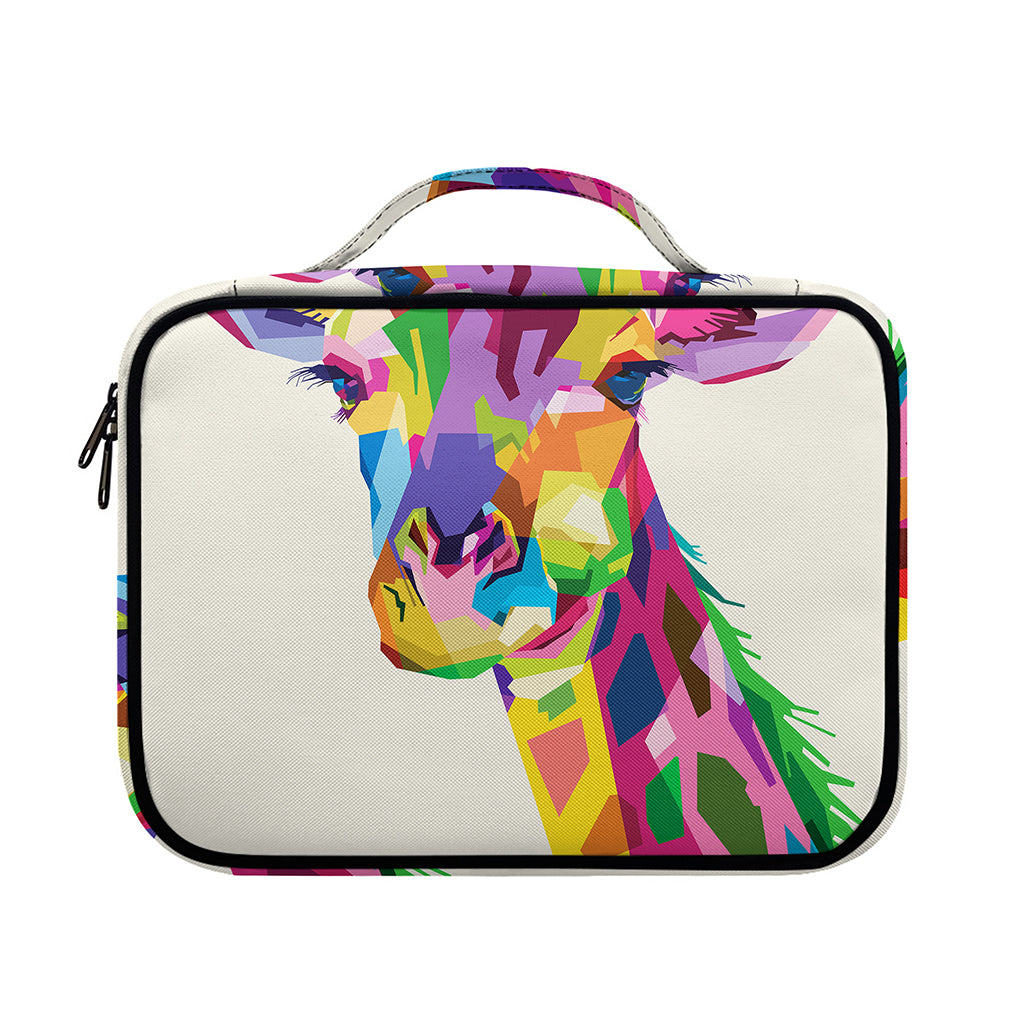 Colorful Giraffe Portrait Print Briefcase Bible Bag