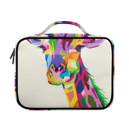Colorful Giraffe Portrait Print Briefcase Bible Bag