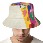 Colorful Giraffe Portrait Print Bucket Hat