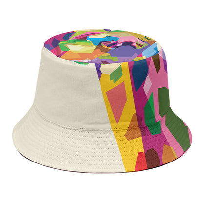 Colorful Giraffe Portrait Print Bucket Hat