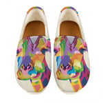 Colorful Giraffe Portrait Print Casual Shoes