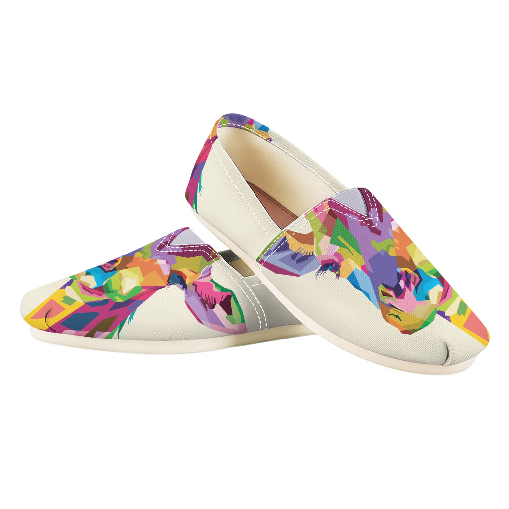 Colorful Giraffe Portrait Print Casual Shoes