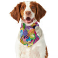 Colorful Giraffe Portrait Print Dog Bandana