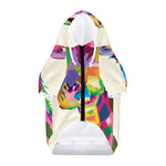 Colorful Giraffe Portrait Print Dog Zip Up Hoodie