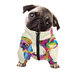Colorful Giraffe Portrait Print Dog Zip Up Jacket