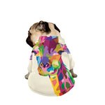 Colorful Giraffe Portrait Print Dog Zip Up Jacket