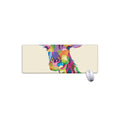 Colorful Giraffe Portrait Print Extended Mouse Pad