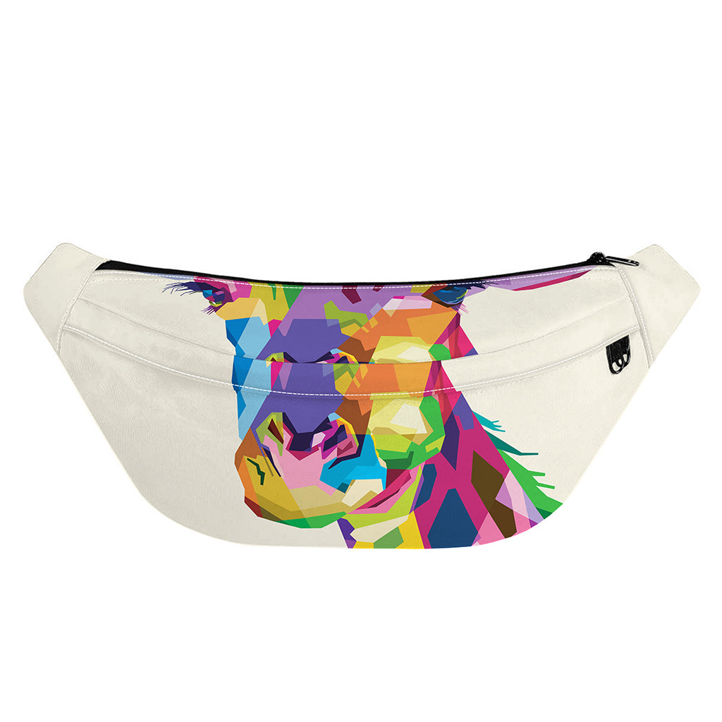 Colorful Giraffe Portrait Print Fanny Pack