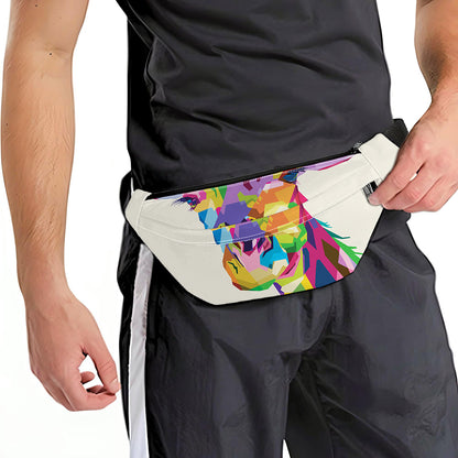 Colorful Giraffe Portrait Print Fanny Pack