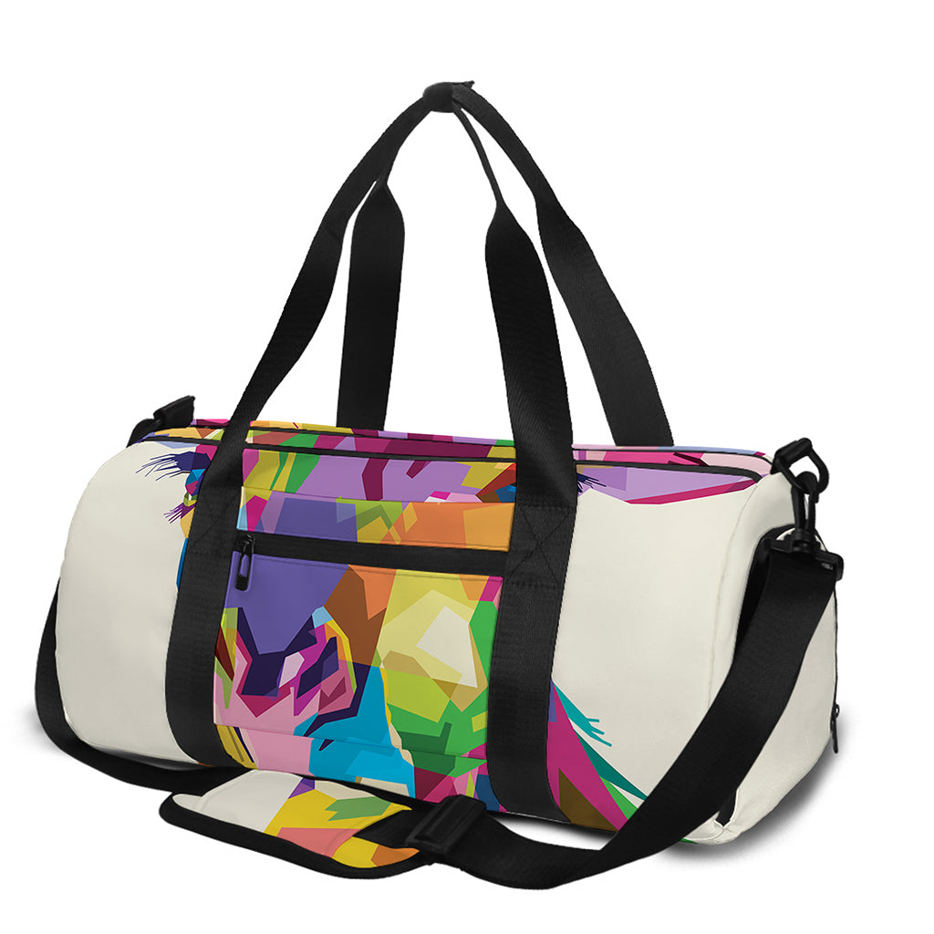 Colorful Giraffe Portrait Print Gym Bag
