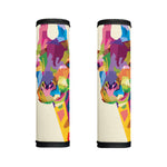 Colorful Giraffe Portrait Print Handle Covers