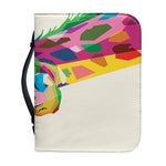 Colorful Giraffe Portrait Print Leather Bible Cover