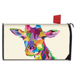 Colorful Giraffe Portrait Print Mailbox Cover