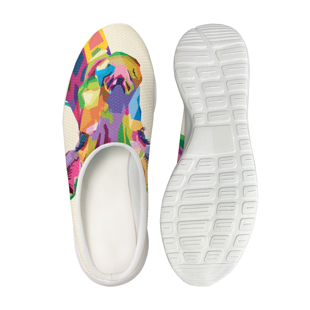 Colorful Giraffe Portrait Print Mesh Casual Shoes