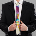 Colorful Giraffe Portrait Print Necktie