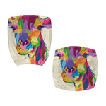 Colorful Giraffe Portrait Print Office Chair Cover
