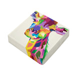 Colorful Giraffe Portrait Print Outdoor Seat Cushion Cover
