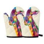 Colorful Giraffe Portrait Print Oven Mitts