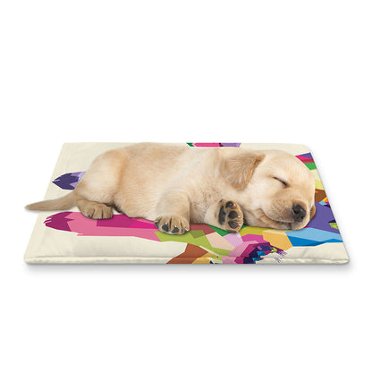 Colorful Giraffe Portrait Print Pet Cooling Mat Cover