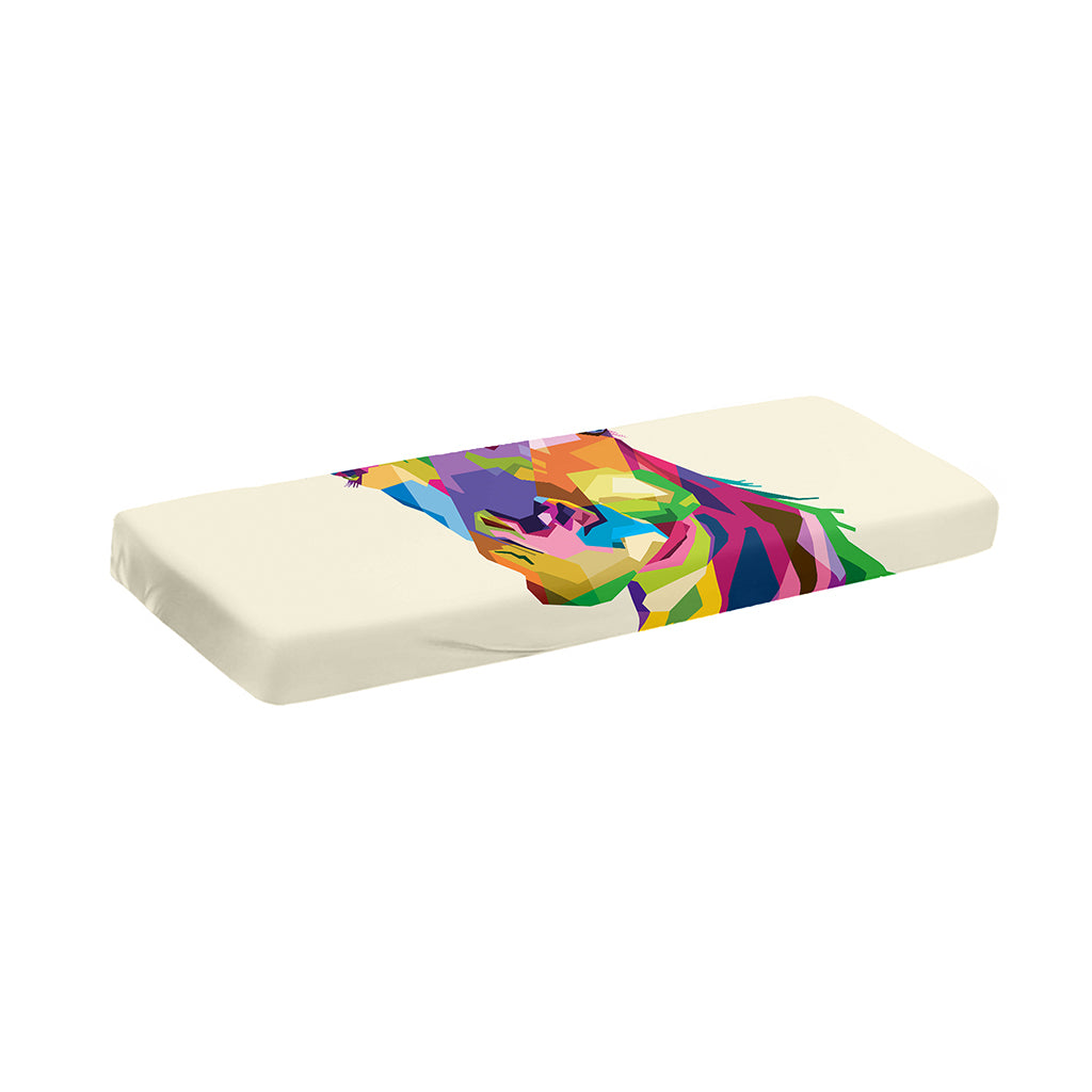 Colorful Giraffe Portrait Print Piano Keyboard Cover