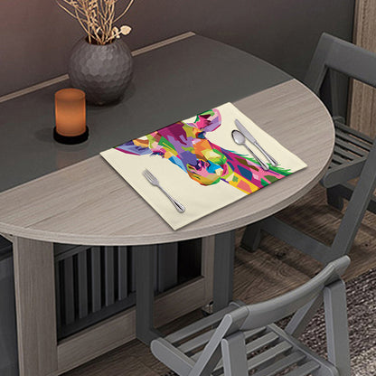 Colorful Giraffe Portrait Print Placemat