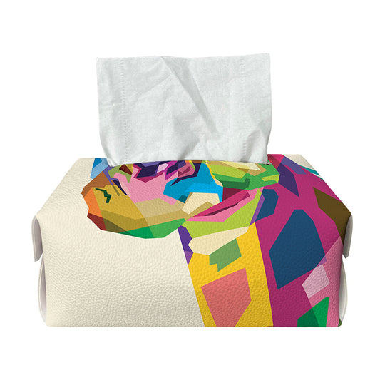 Colorful Giraffe Portrait Print Rectangle Tissue Box Cover