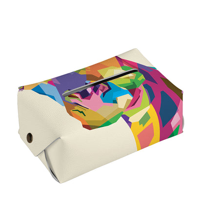Colorful Giraffe Portrait Print Rectangle Tissue Box Cover