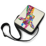 Colorful Giraffe Portrait Print Rectangular Crossbody Bag