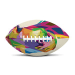 Colorful Giraffe Portrait Print Rugby Ball