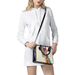 Colorful Giraffe Portrait Print Shoulder Handbag