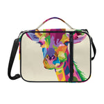 Colorful Giraffe Portrait Print Shoulder Strap Bible Bag